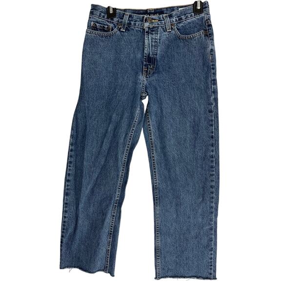 Nautica Jeans Women Size 4 Dark Blue Denim Mid Rise 100% Cotton DIY Cut off Hem - Picture 1 of 5